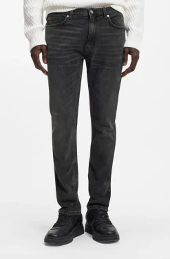 Extra Slim-Fit Jeans aus grauem Stretch-Denim