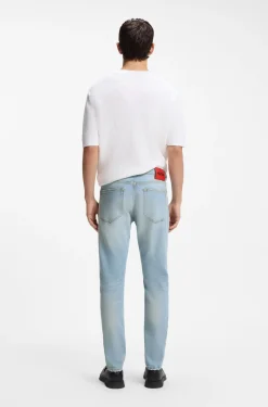Extra Slim-Fit Jeans aus leuchtend blauem Stretch-Denim
