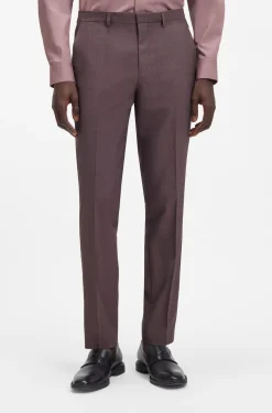 Extra Slim-Fit Popeline-Anzug aus Woll-Mix