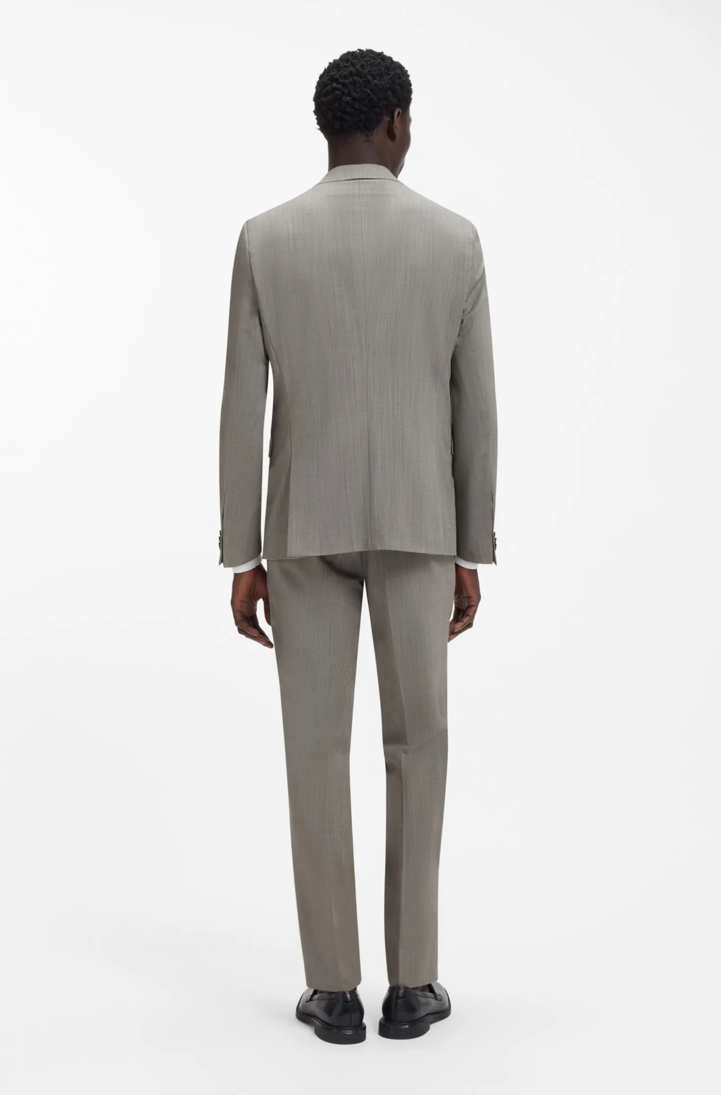 Extra Slim-Fit Popeline-Anzug aus Woll-Mix