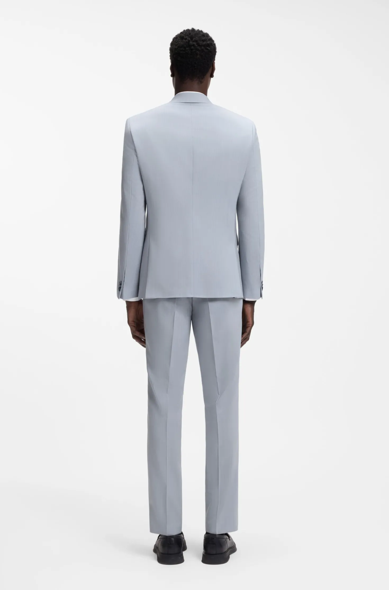 Extra Slim-Fit Popeline-Anzug aus Woll-Mix