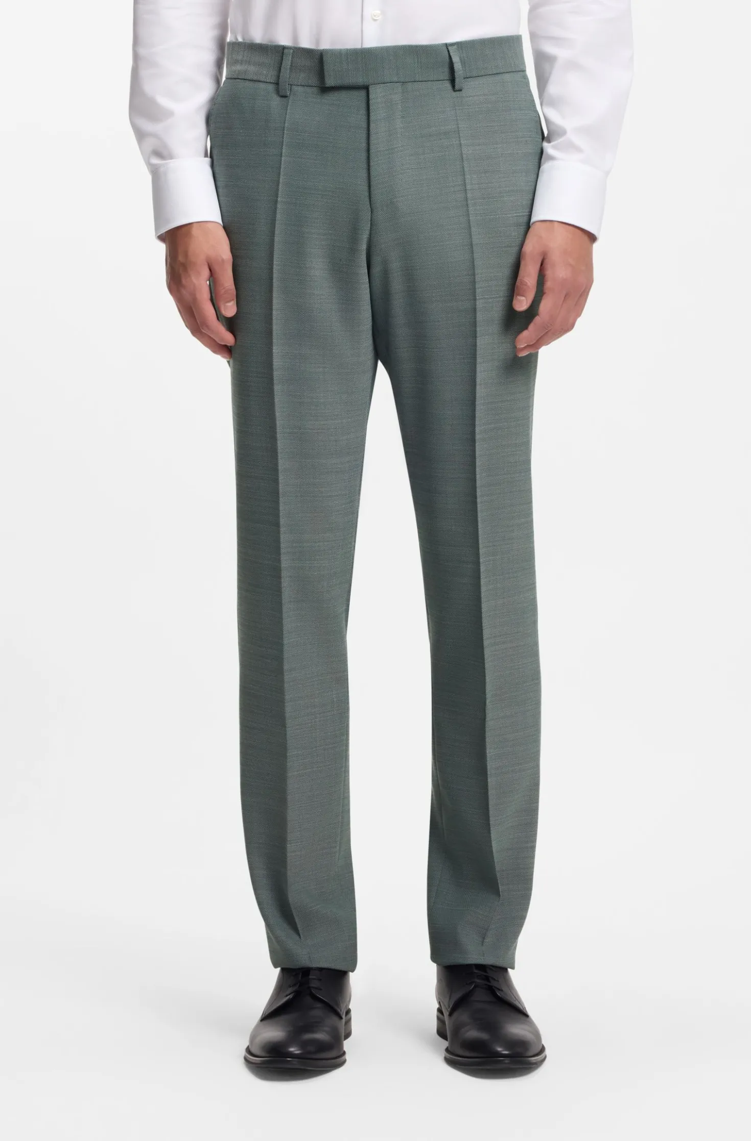 Fein gemusterter Slim-Fit Zweiteiler aus Stretch-Gewebe