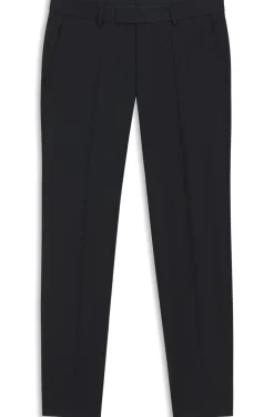 Fein gemusterte Slim-Fit Hose aus Stretch-Wolle