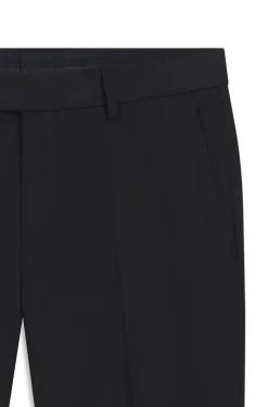Fein gemusterte Slim-Fit Hose aus Stretch-Wolle