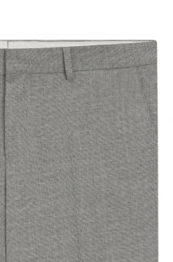 Fein gemusterte Slim-Fit Hose aus Stretch-Wolle