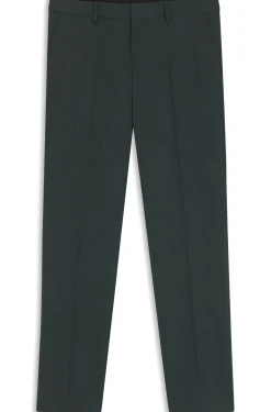 Fein gemusterte Slim-Fit Hose aus Stretch-Wolle