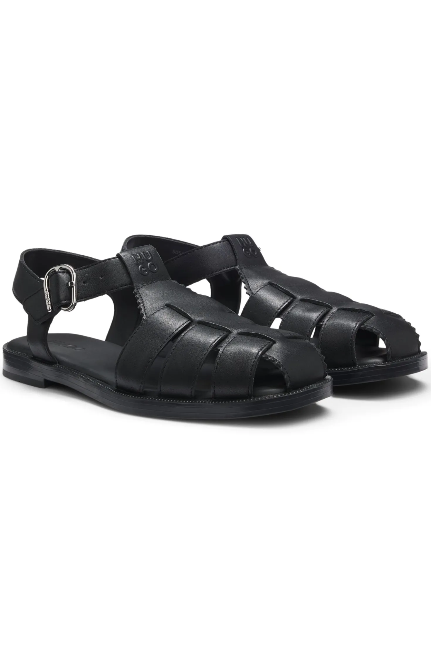 Fischer-Style Sandalen aus Leder mit Stack-Logo