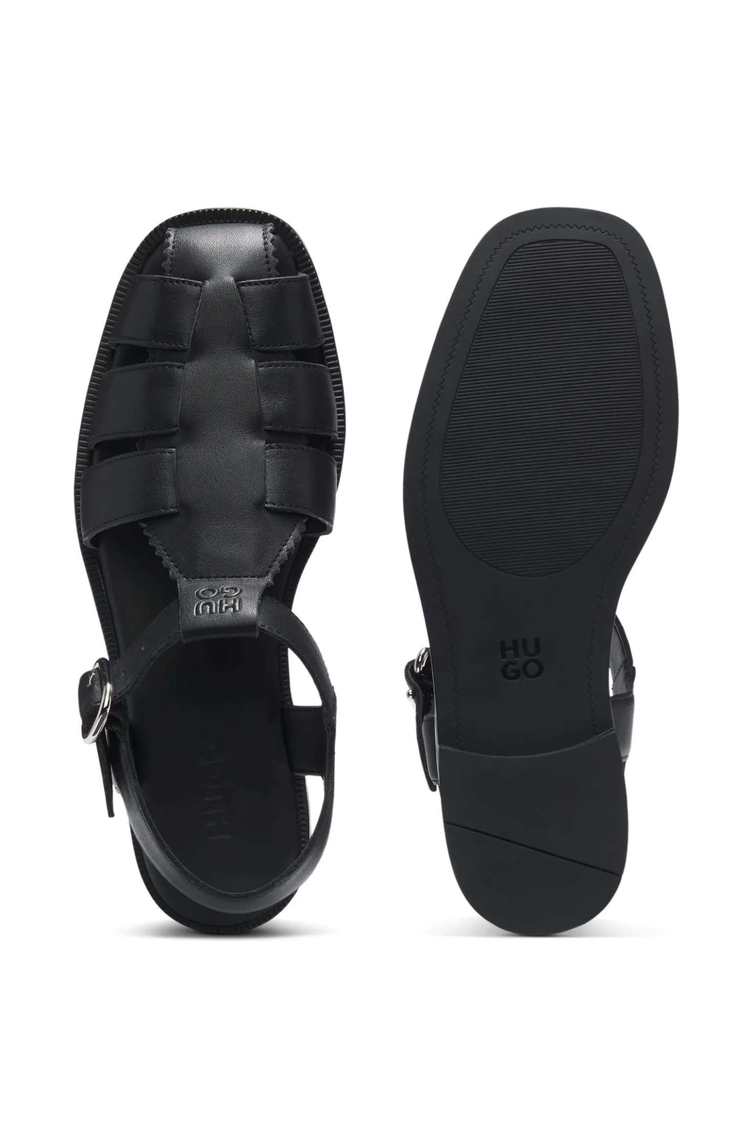 Fischer-Style Sandalen aus Leder mit Stack-Logo