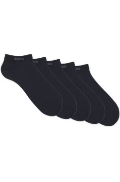 Fünferpack Sneakers-Socken aus Baumwoll-Mix mit Branding