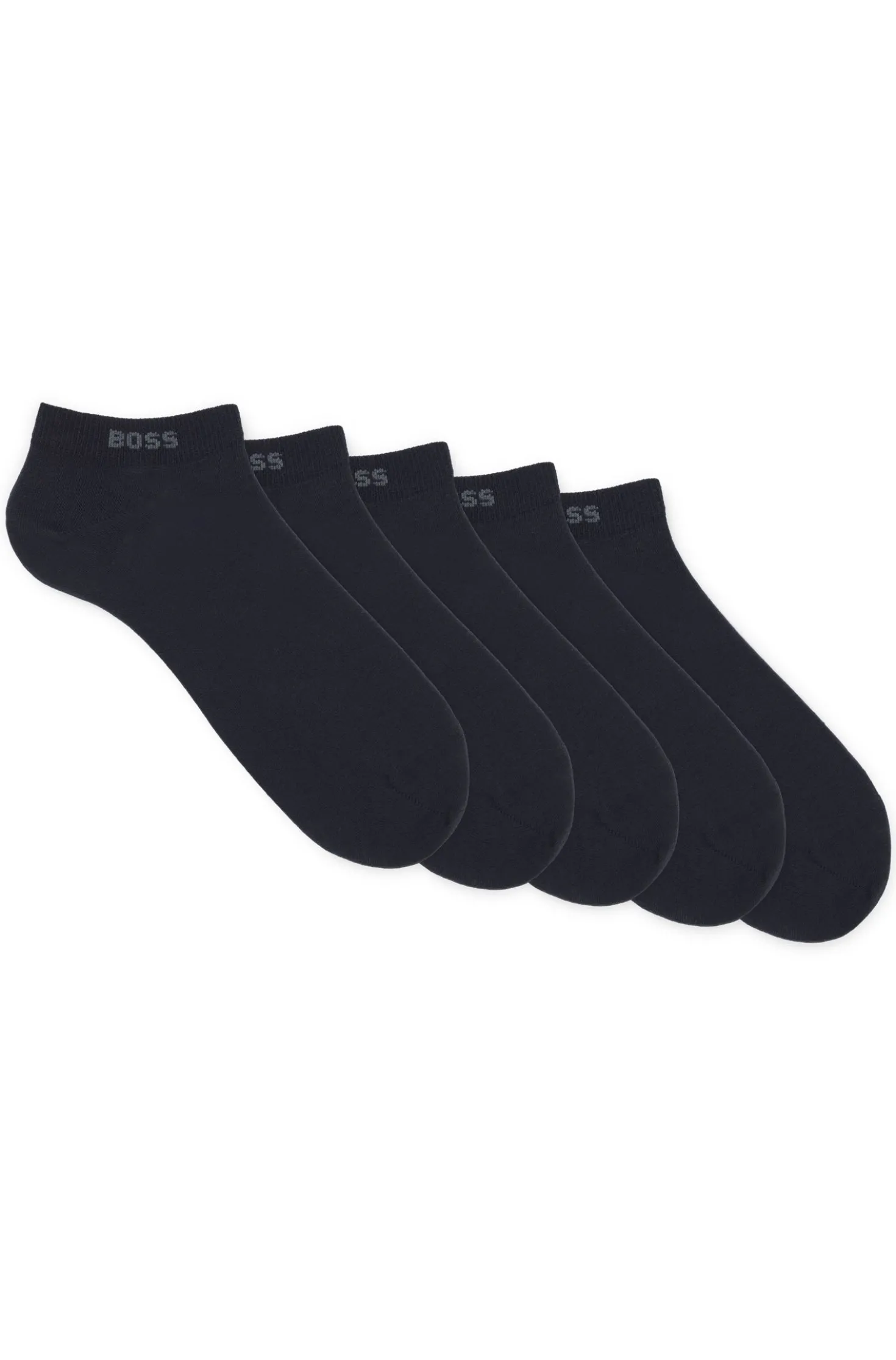 Fünferpack Sneakers-Socken aus Baumwoll-Mix mit Branding