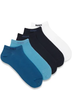 Fünferpack Sneakers-Socken aus Baumwoll-Mix mit Branding