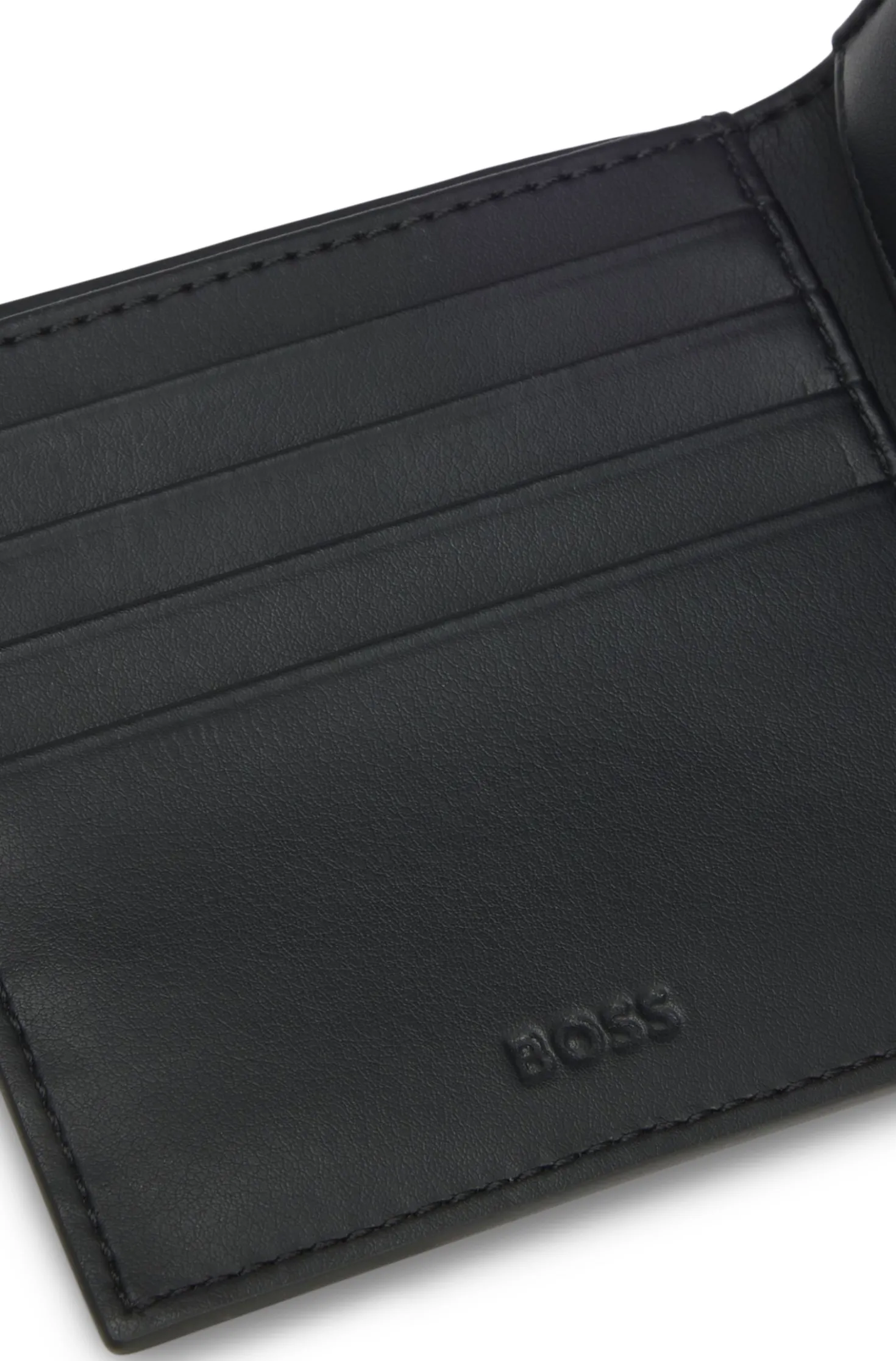 Geldbörse mit Monogramm und unifarbenen Details