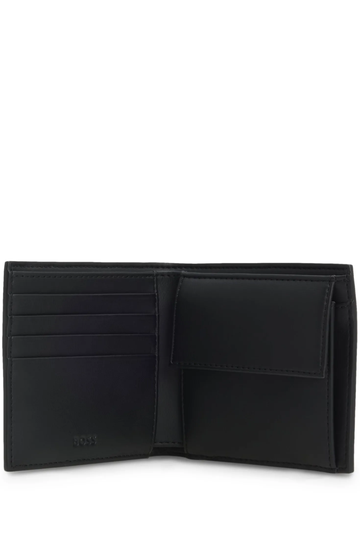 Geldbörse mit Monogramm und unifarbenen Details
