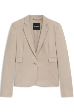 Gemusterter Slim-Fit Blazer aus Performance-Stretch-Jersey