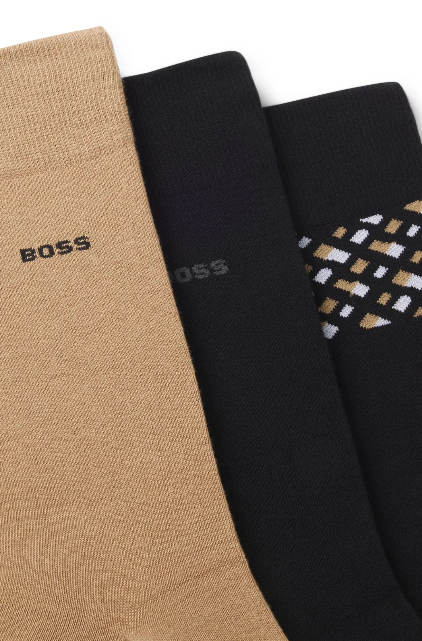 Geschenk-Set mit mittelhohen Socken im Dreierpack
