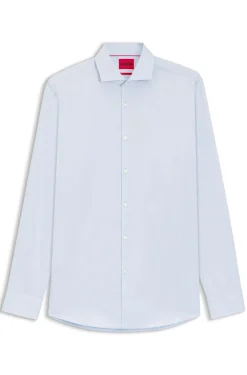 Gestreiftes Slim-Fit Business-Hemd aus Baumwolle