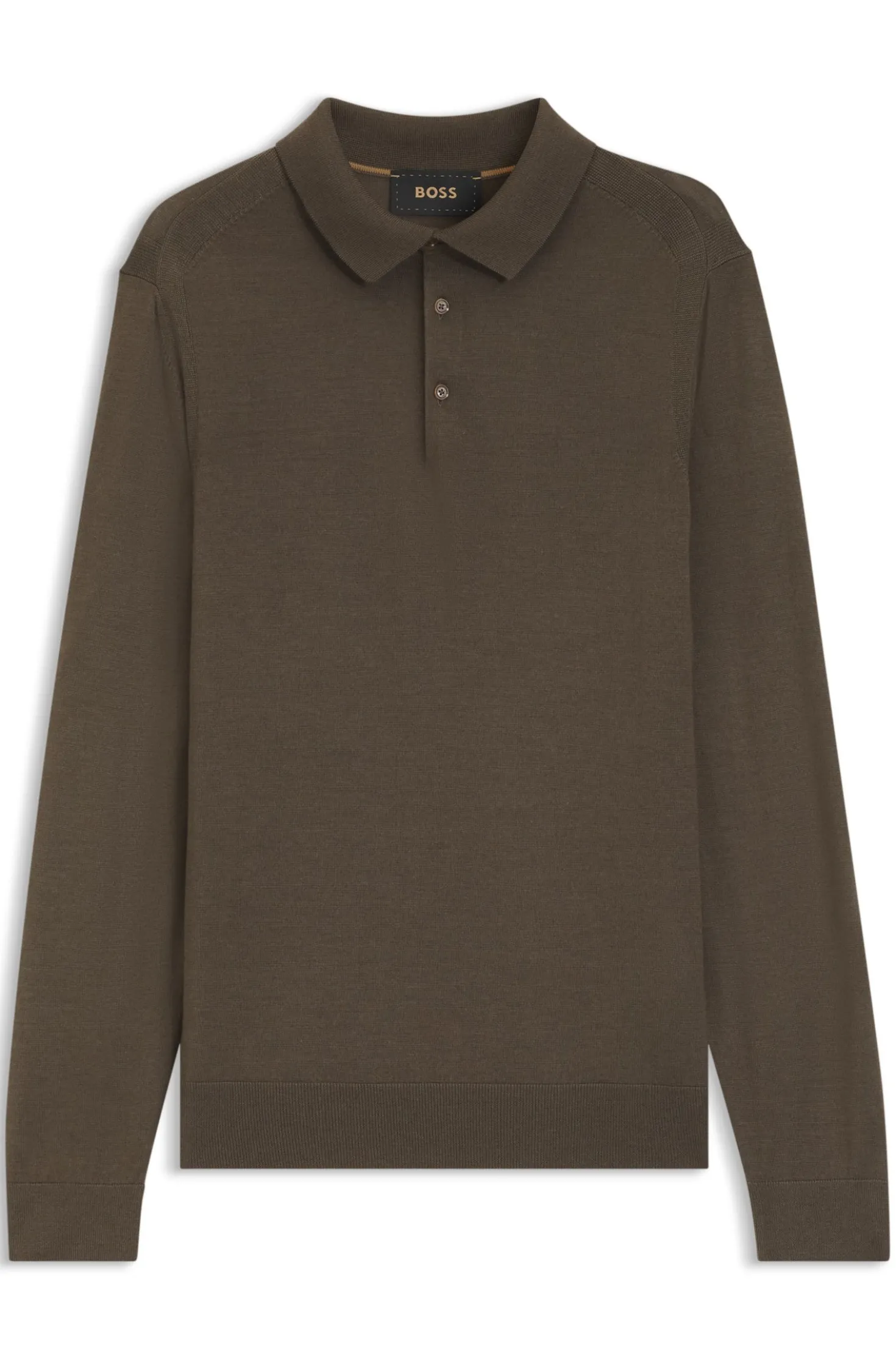 Gestricktes Poloshirt aus Wolle, Seide und Kaschmir