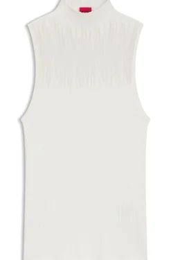 Gestricktes Top mit transparenter Partie