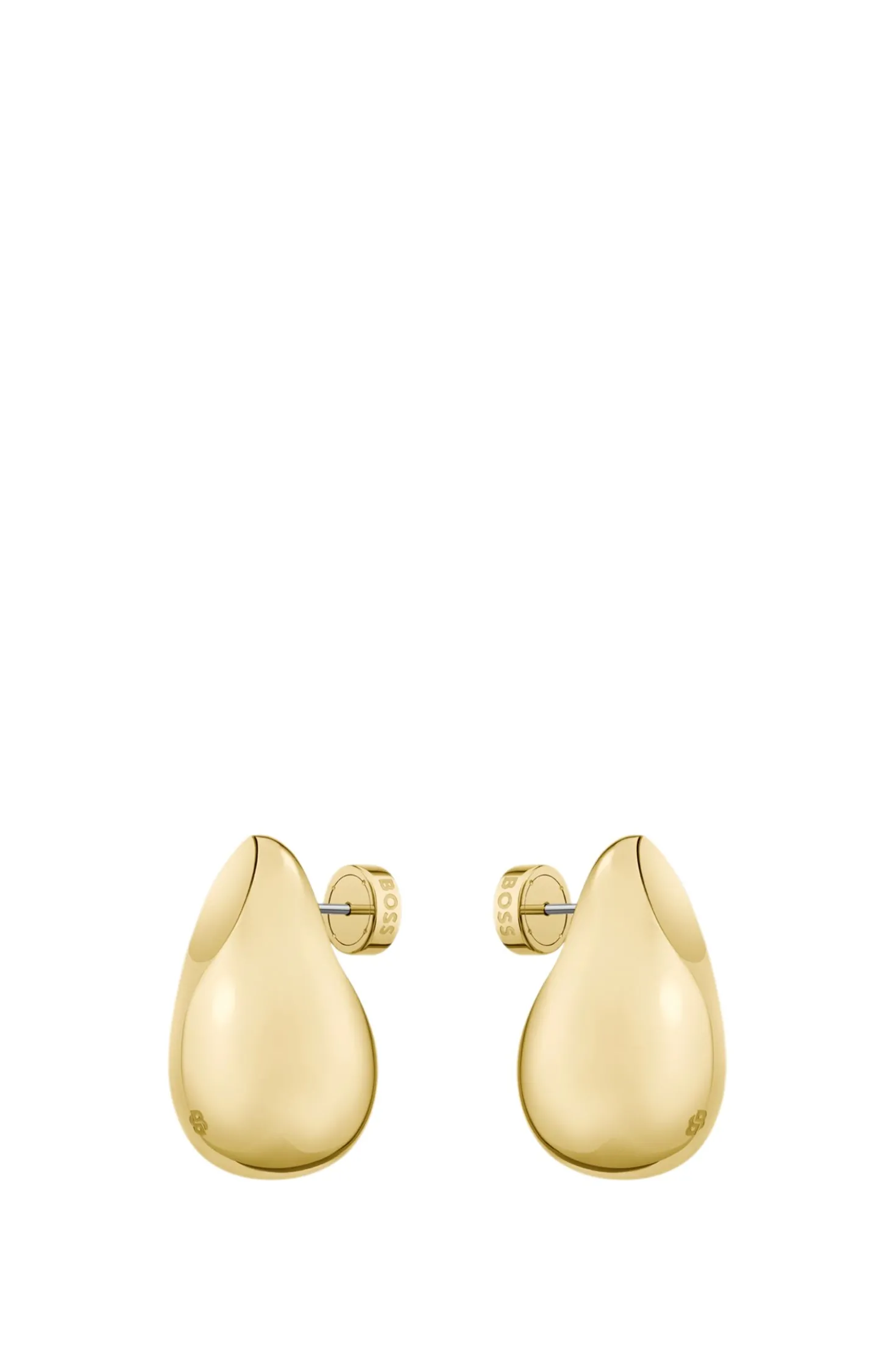 Goldfarbene Ohrringe mit Tropfen-Design