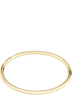 Goldfarbener Armreif mit Logo-Detail