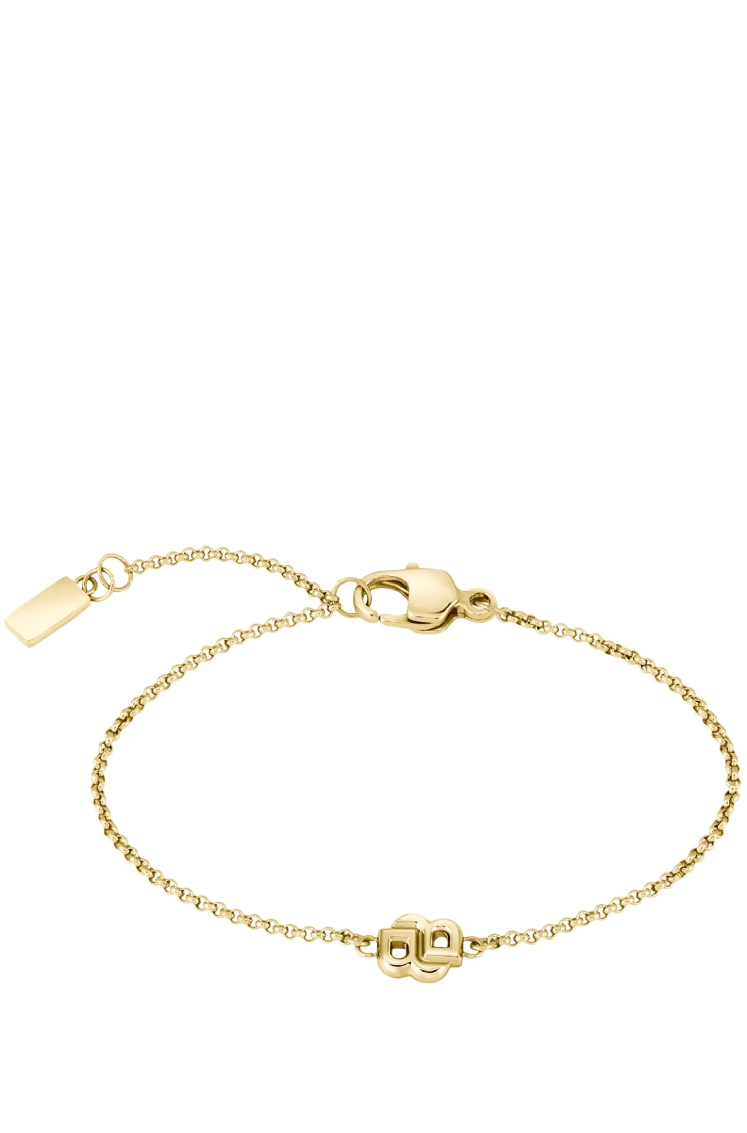 Goldfarbenes Gliederarmband mit Double-B-Monogramm
