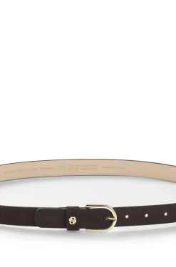 Gürtel aus Veloursleder mit goldfarbenem Double-B-Monogramm