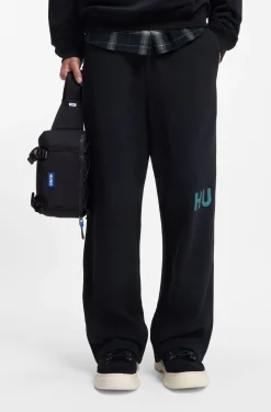Gürteltasche mit blauem Logo-Label
