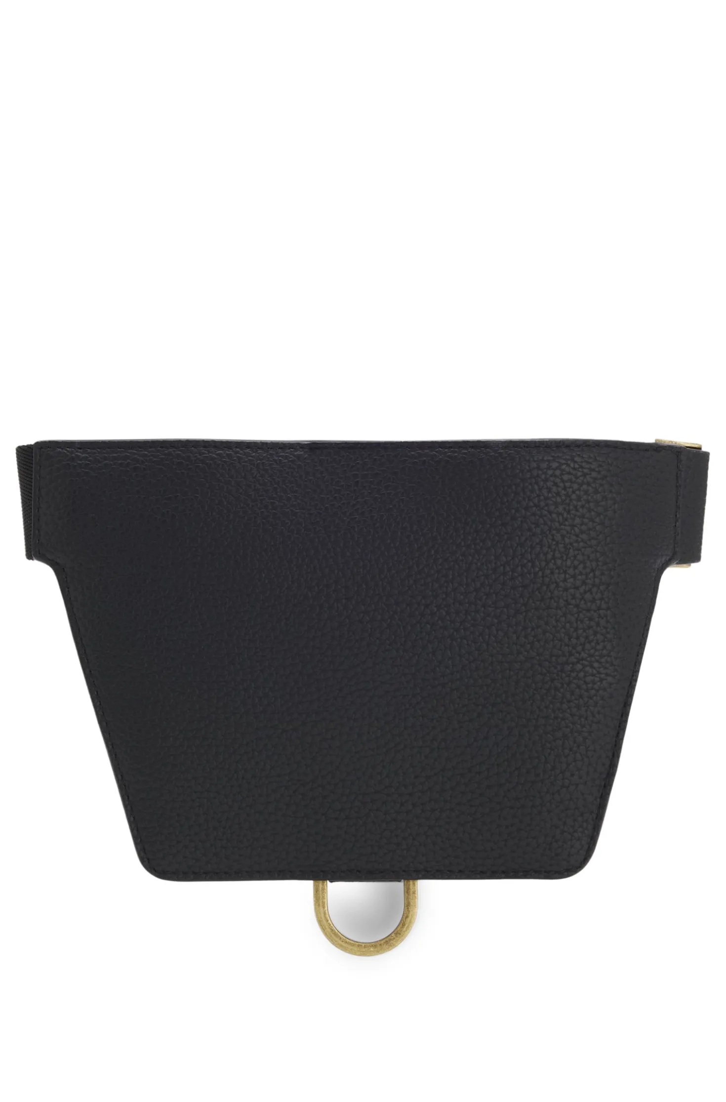 Gürteltasche mit Narbung und Hardware im Antik-Gold-Effekt