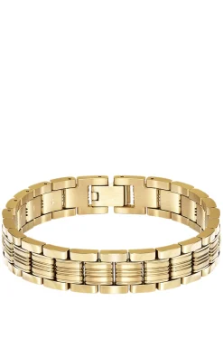 Hellgelbgoldfarbener Armreif mit Multi-Glieder-Design