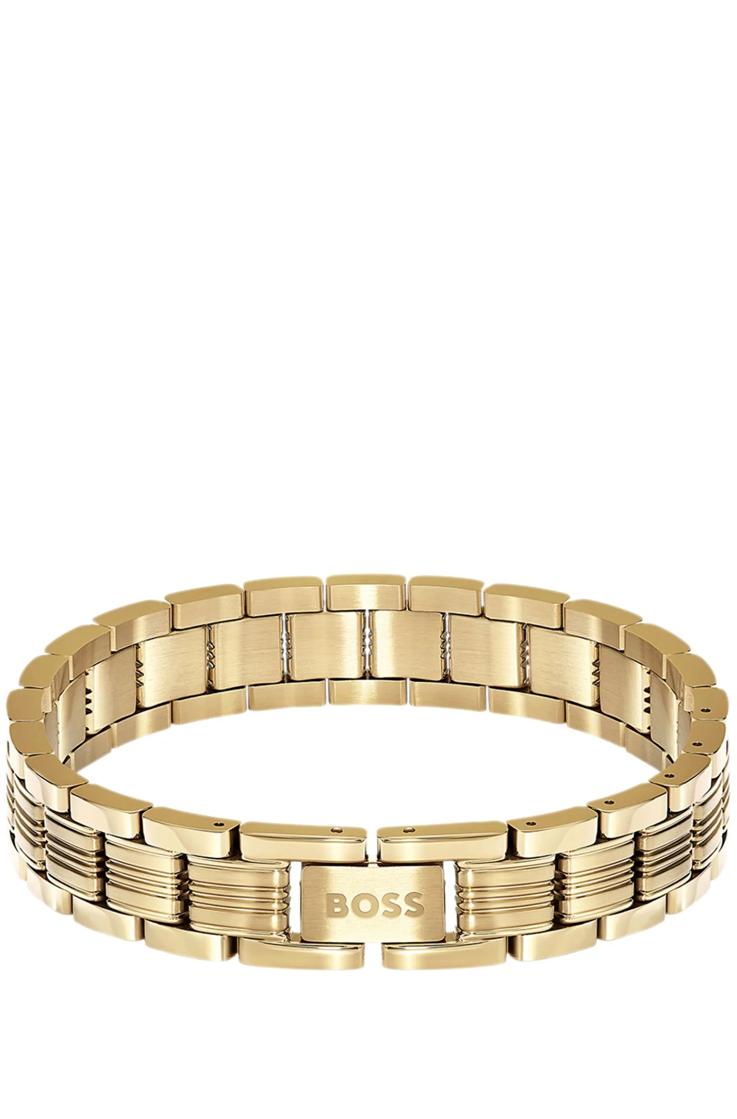 Hellgelbgoldfarbener Armreif mit Multi-Glieder-Design