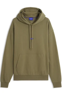 Hoodie aus Baumwoll-Terry mit Logo-Badge