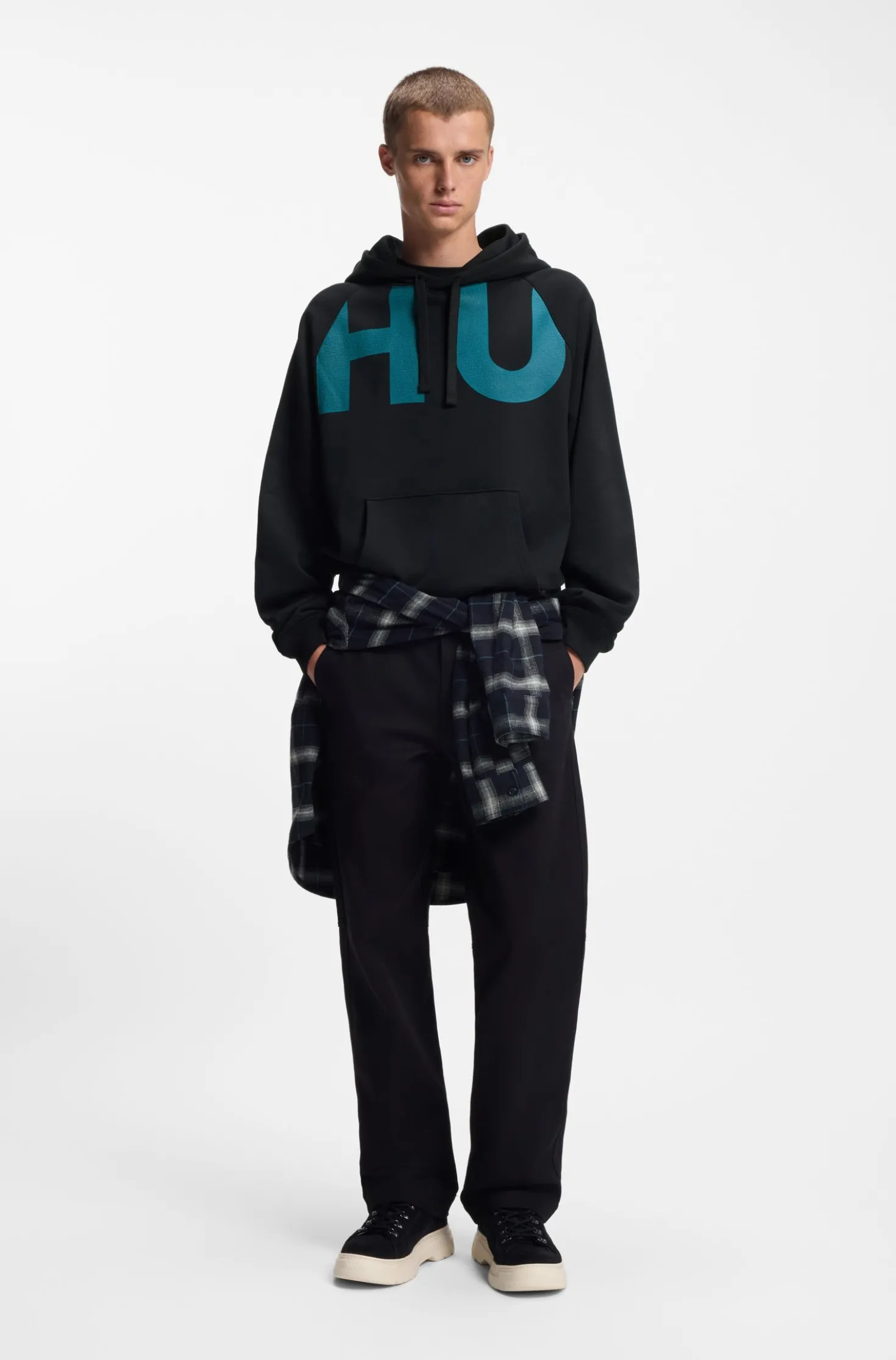 Hoodie aus Baumwoll-Terry mit Logo-Print