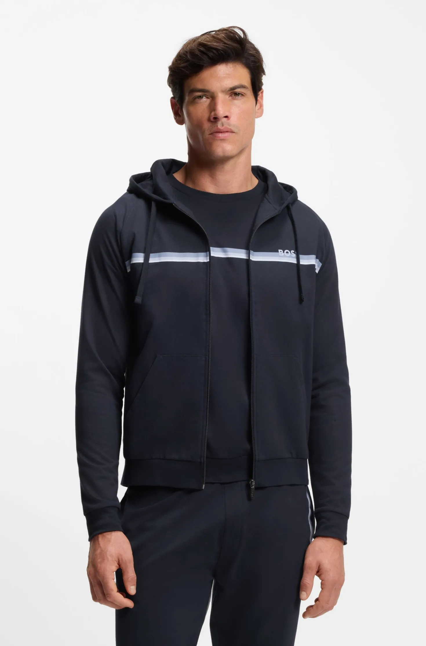 Hoodie aus Baumwoll-Terry mit Reißverschluss