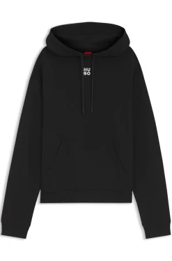 Hoodie aus Baumwoll-Terry mit Stack-Logo-Stickerei