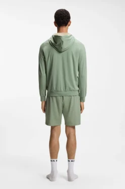 Hoodie aus Stretch-Baumwolle mit Reißverschluss