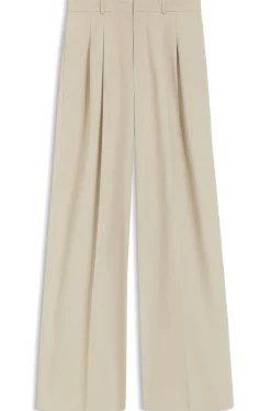 Hose aus Stretch-Baumwolle mit weitem Beinverlauf