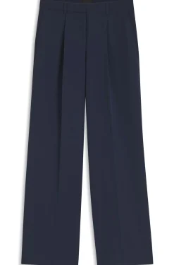 Hose aus Stretch-Gewebe mit weitem Beinverlauf