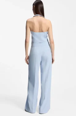 Hose aus Stretch-Gewebe mit weitem Beinverlauf