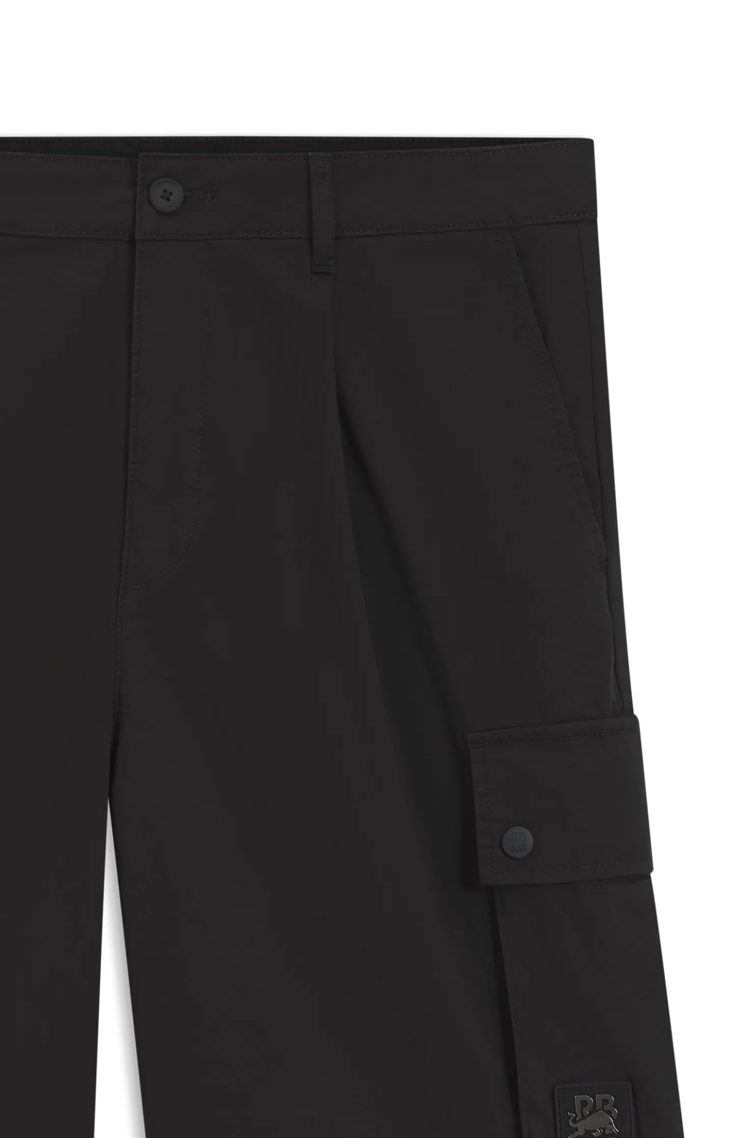 HUGO x RB Shorts aus Stretch-Baumwolle mit Stier-Motiv