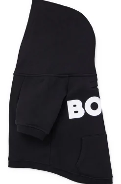 Hunde-Hoodie aus Baumwoll-Mix mit Kontrast-Logo