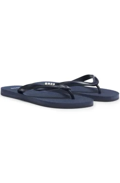 In Italien gefertigte Flip-Flops mit kontrastfarbenem Logo-Detail