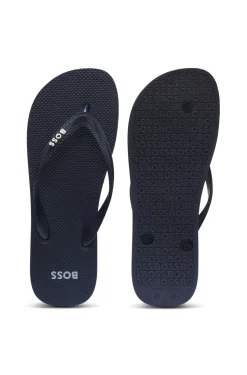 In Italien gefertigte Flip-Flops mit kontrastfarbenem Logo-Detail