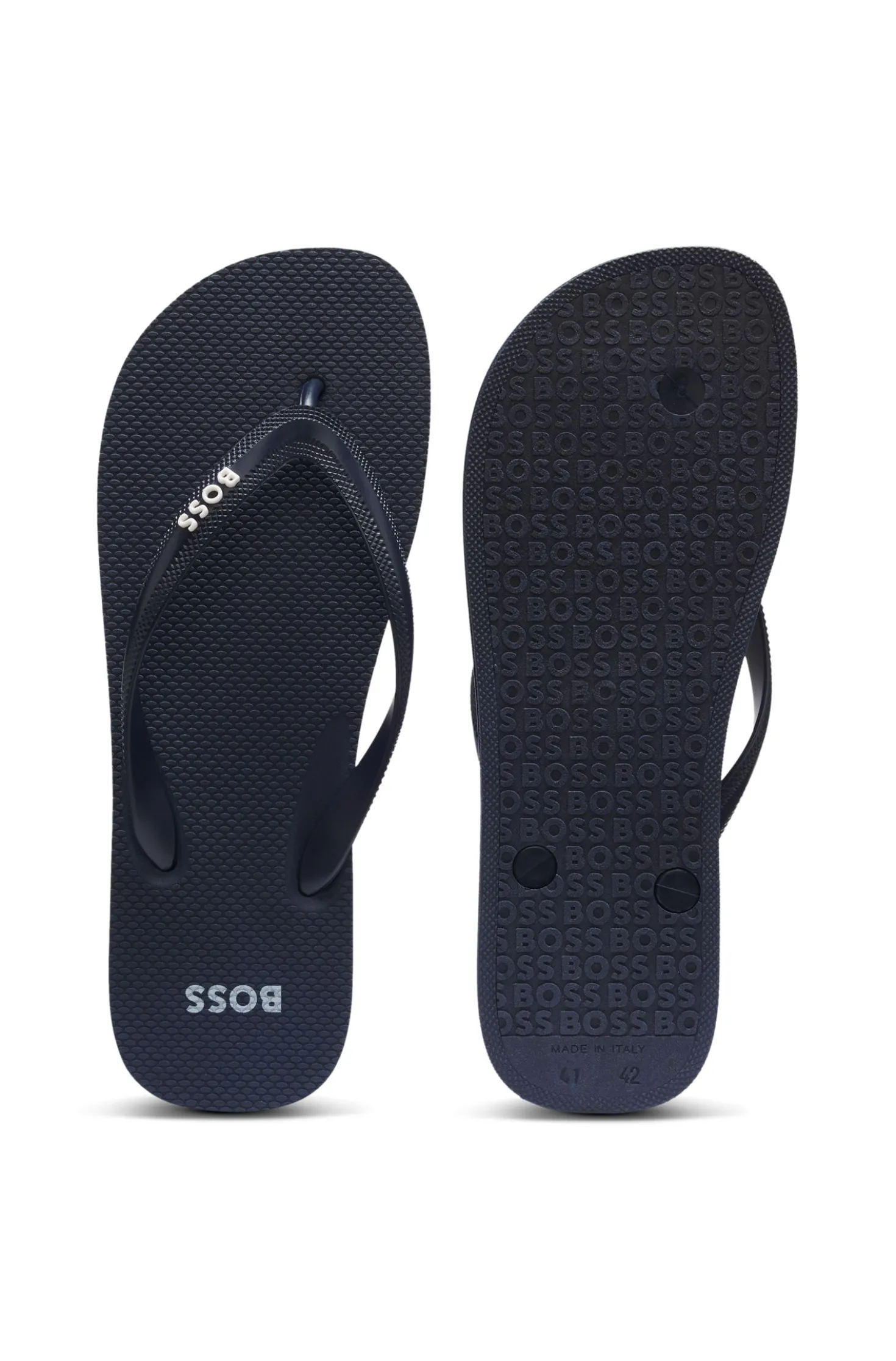 In Italien gefertigte Flip-Flops mit kontrastfarbenem Logo-Detail