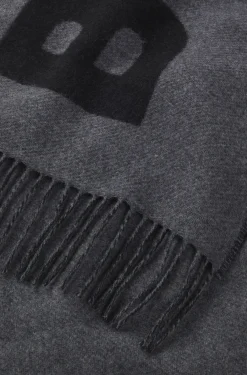 In Italien gefertigter Jacquard-Schal aus Woll-Mix
