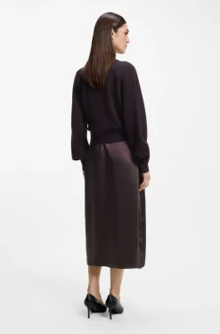 2-in-1-Kleid mit Woll-Pullover mit Kaschmir