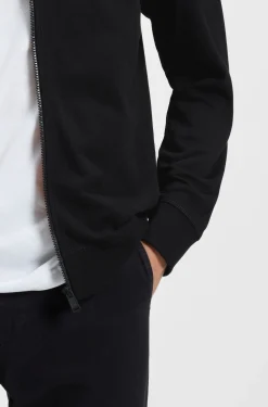 Jacke aus Baumwoll-Terry mit Logo-Patch