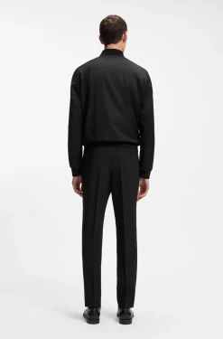Jacke aus Schurwoll-Serge mit Reißverschluss