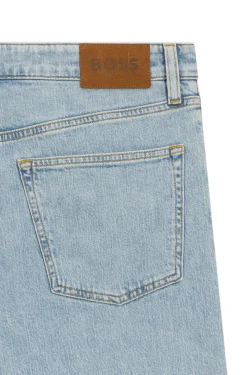 Jeans aus leuchtend blauem Stretch-Denim