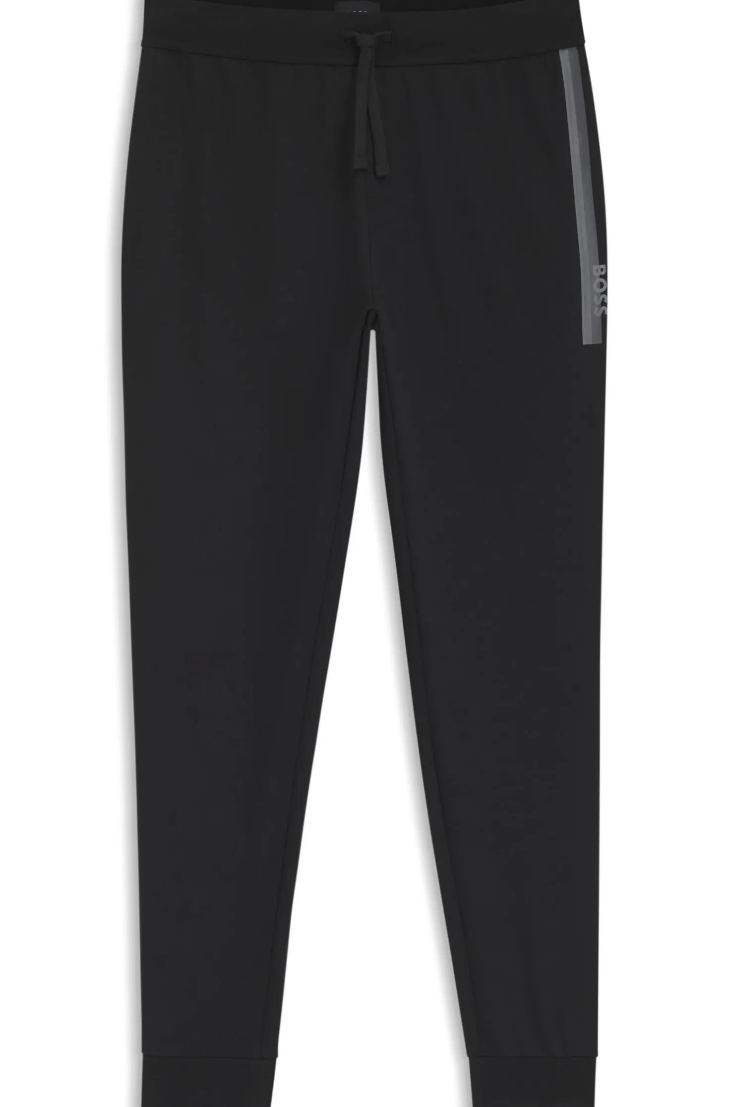 Jogginghose aus Baumwoll-Terry mit Logo und Streifen