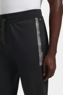 Jogginghose aus Baumwoll-Terry mit Logo und Streifen